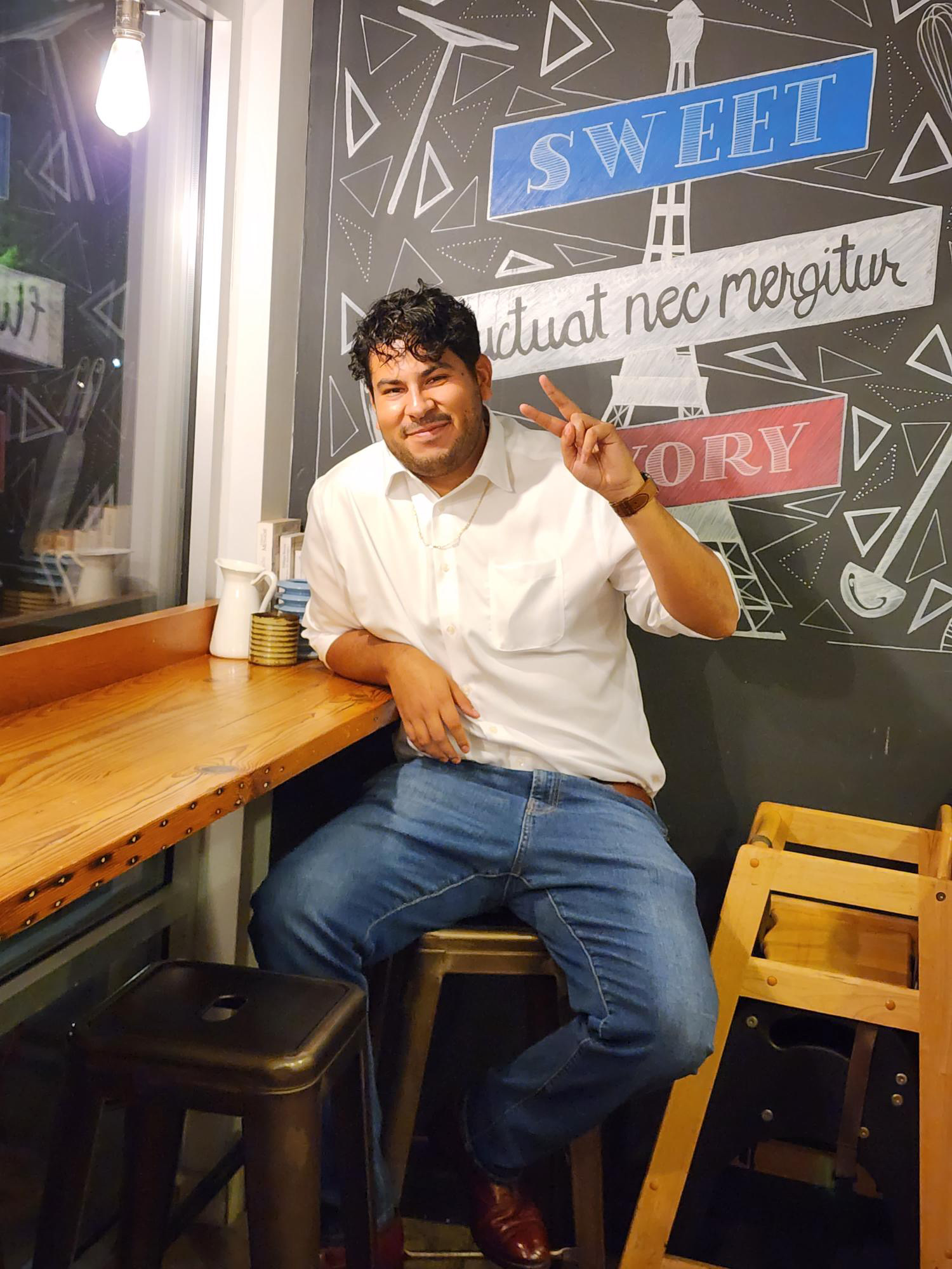 faux head shot portrait of Diego Mendoza